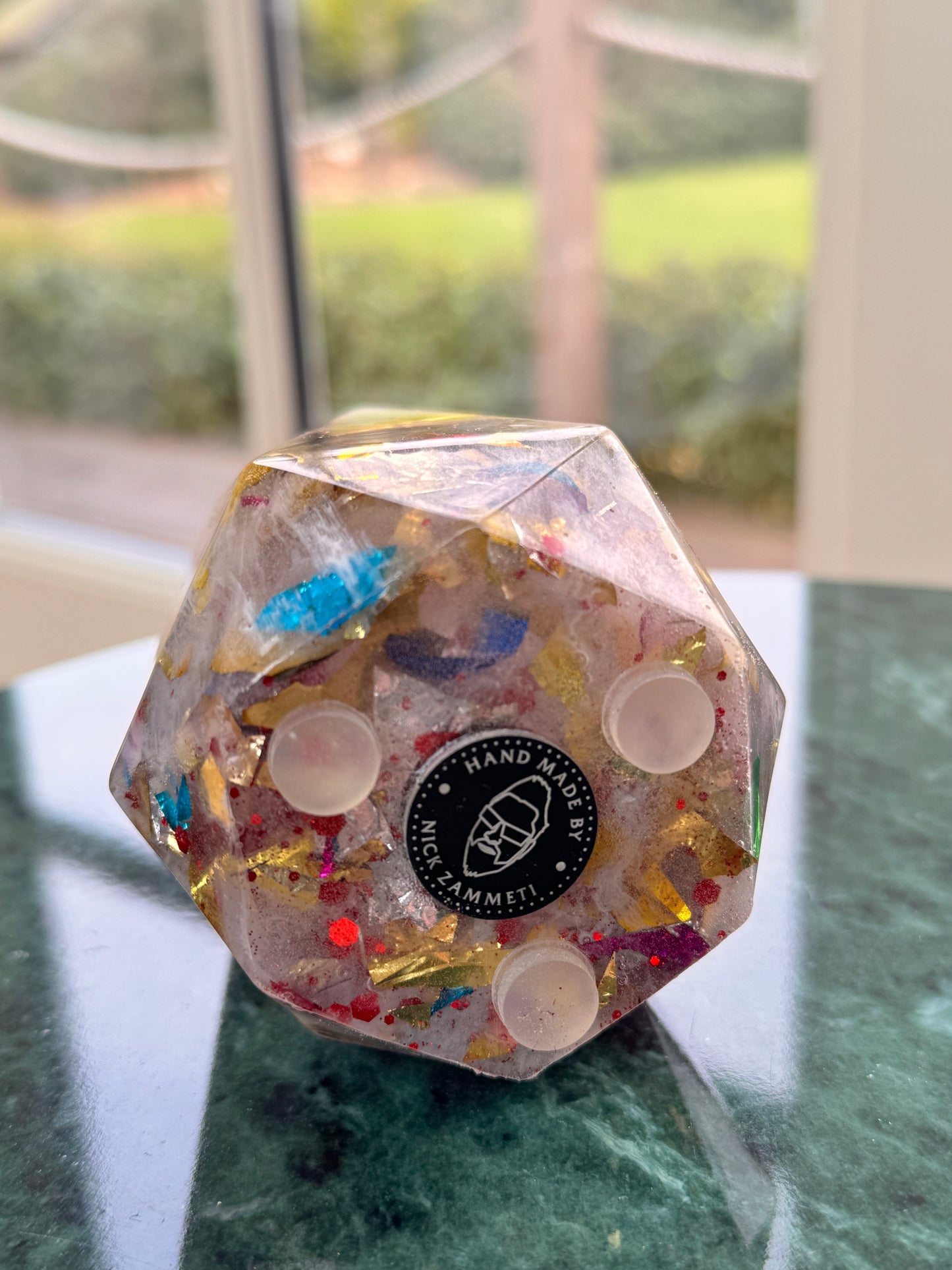 Christmas Tinsel Pot (White Rim)