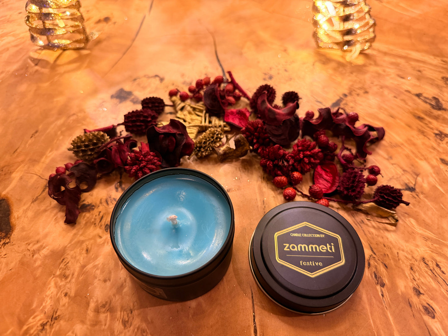 Zammeti Candle Collection - Christmas Tree Blue 100g