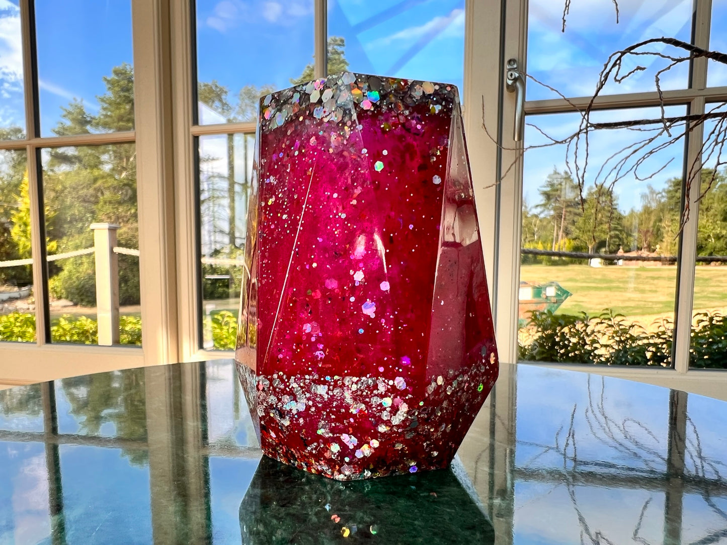 Pink Fairy Dust Swirl Pot