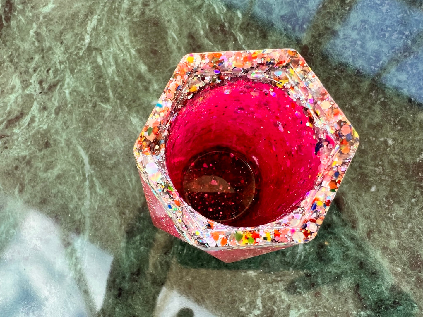 Pink Fairy Dust Swirl Pot