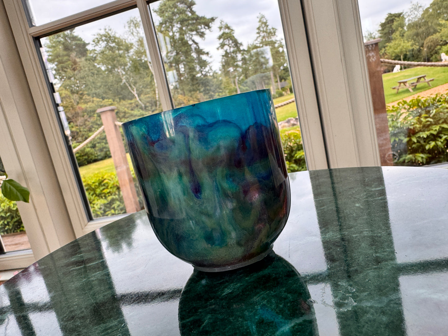 Blue Swirl Magic Pot