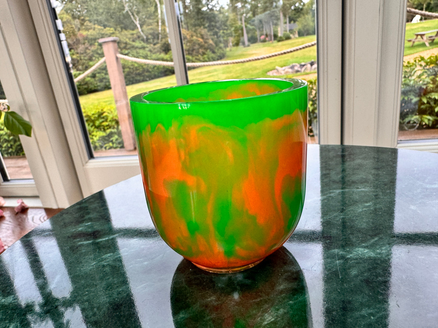 Orange & Green Halloween Pot