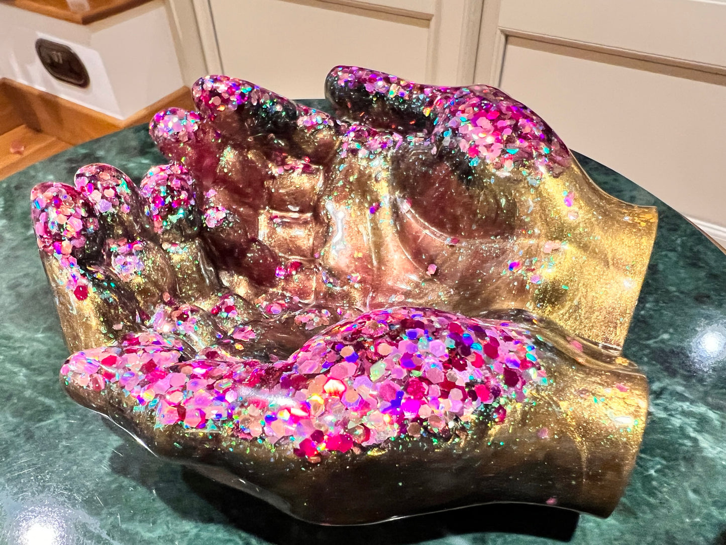 The Gold & Purple Glitter Hand Bowl