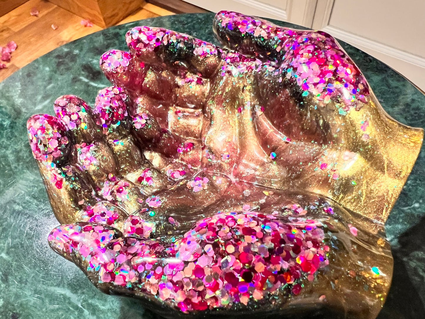 The Gold & Purple Glitter Hand Bowl