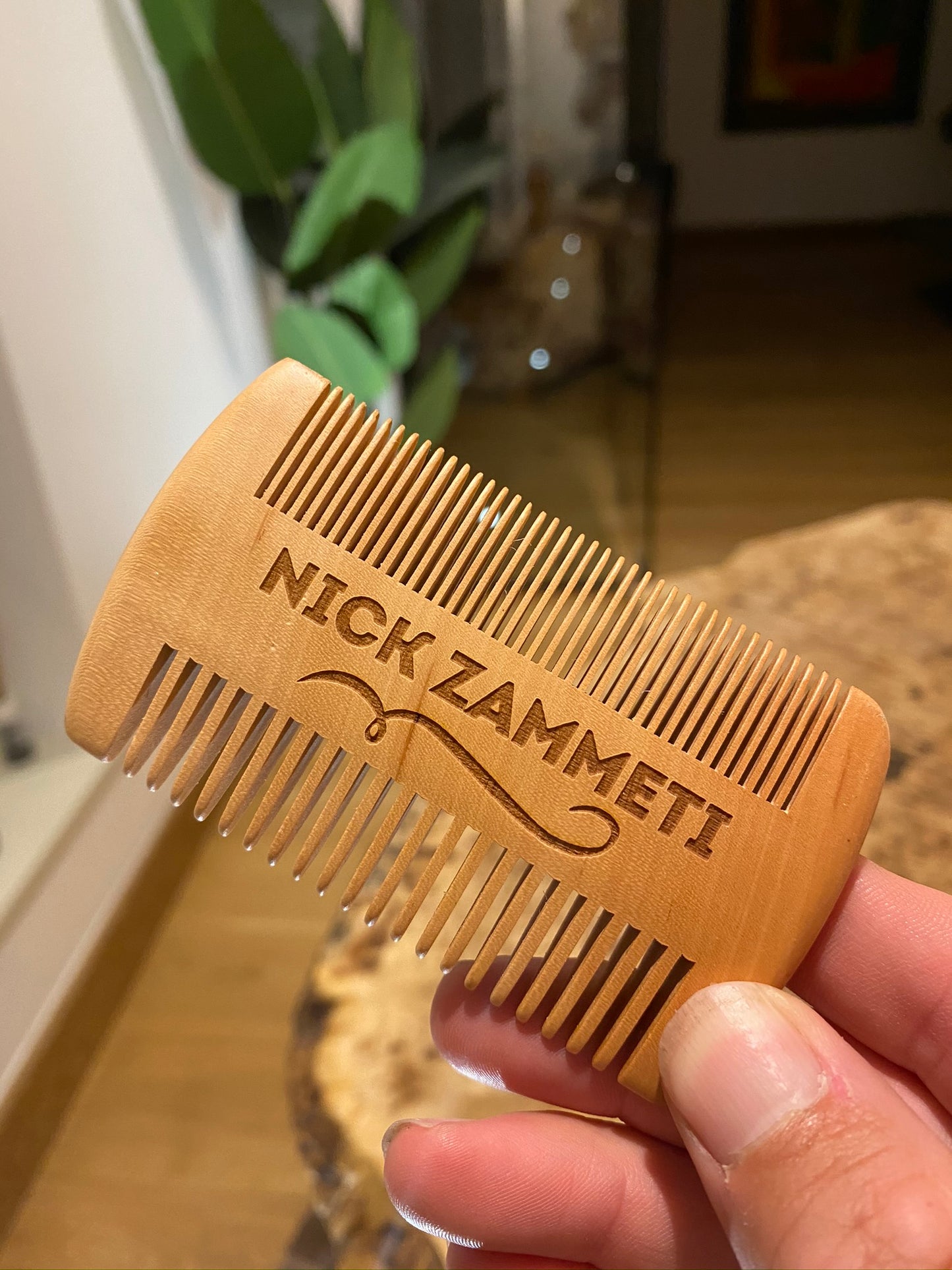 Nick Zammeti Beard Comb (Beech Signed)