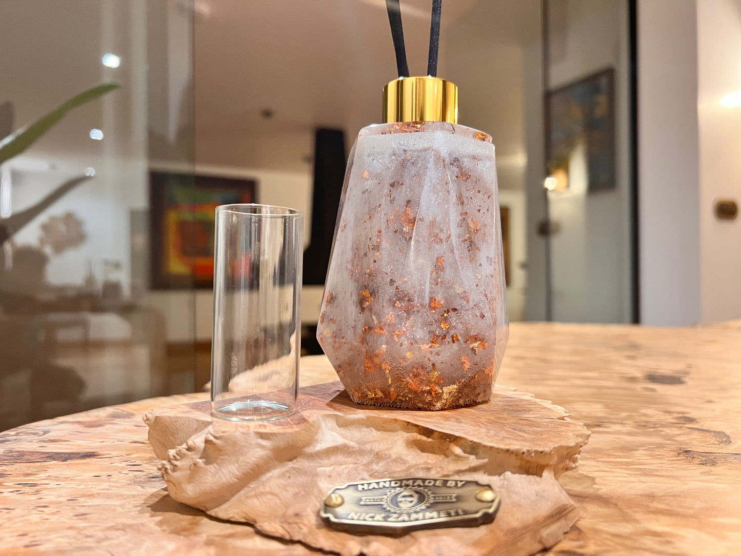 Resin Diffuser Gold Flake Milky way