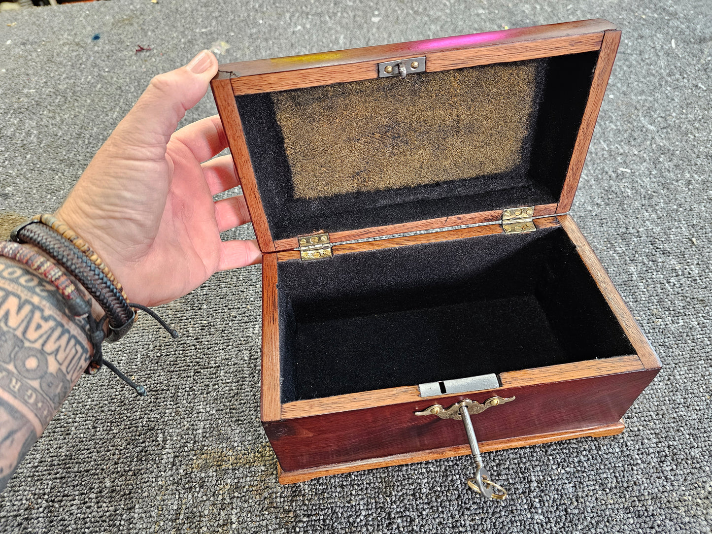 1900 Vintage Jewelry Box Restored.