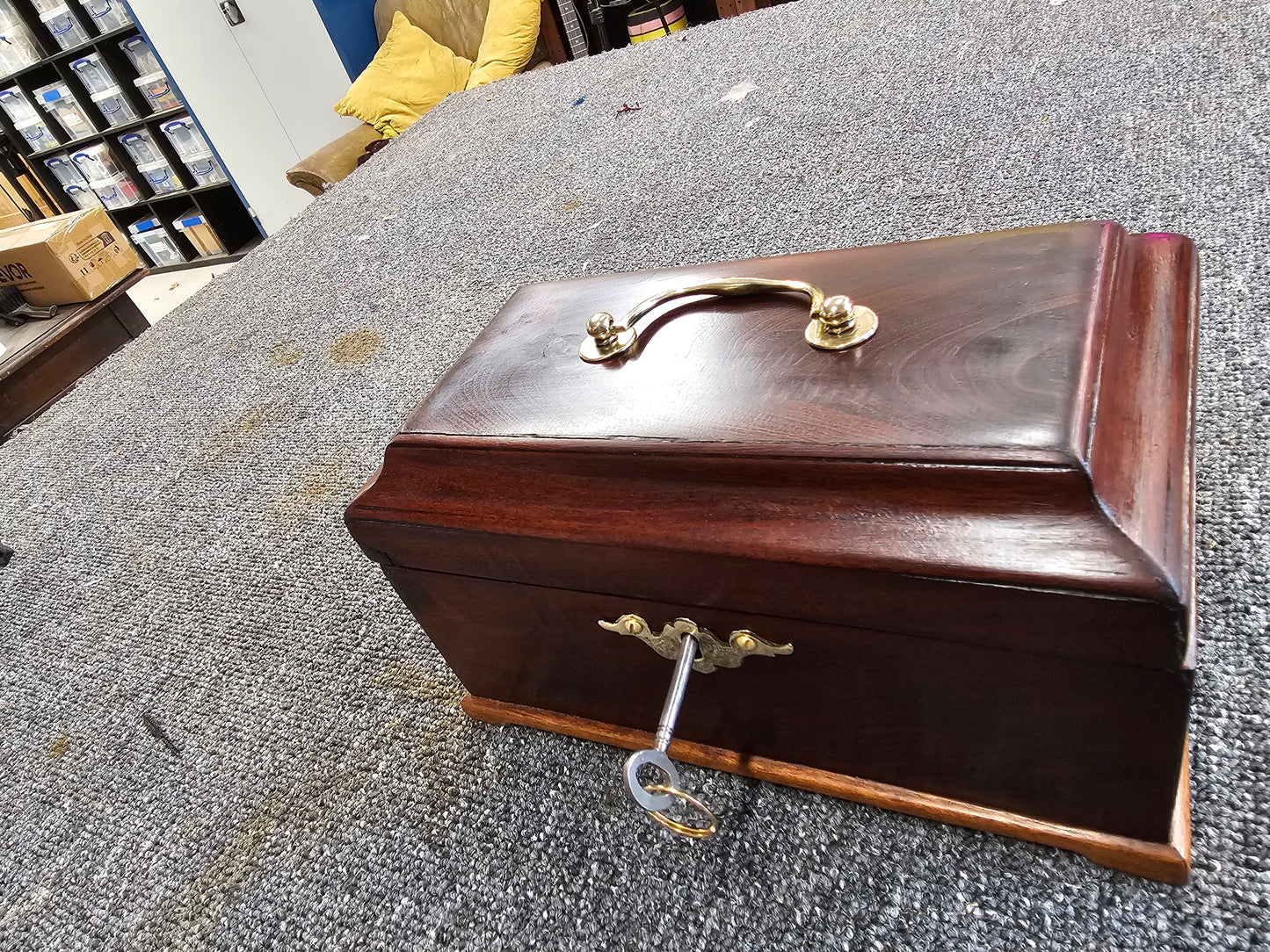 1900 Vintage Jewelry Box Restored.