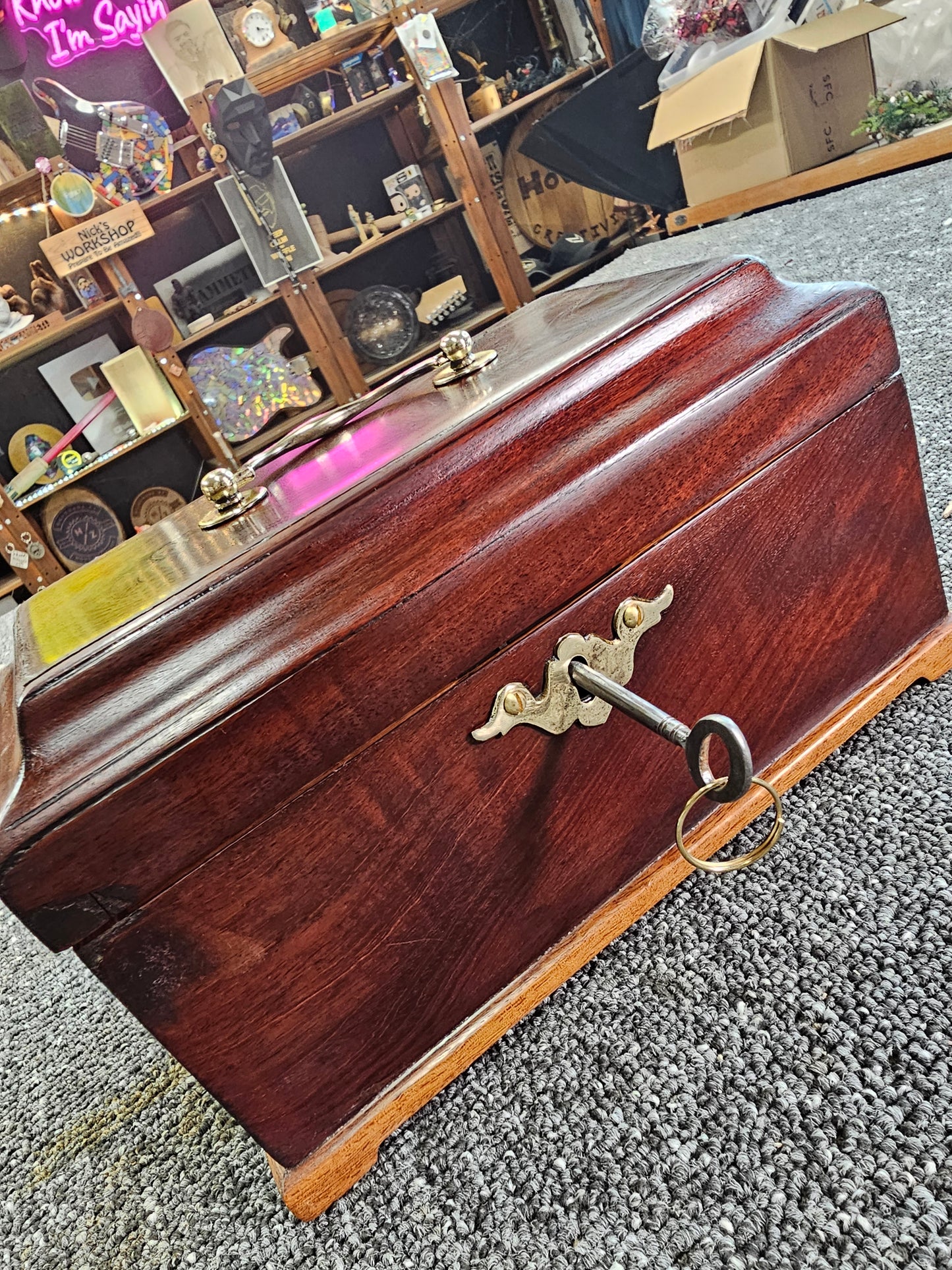 1900 Vintage Jewelry Box Restored.