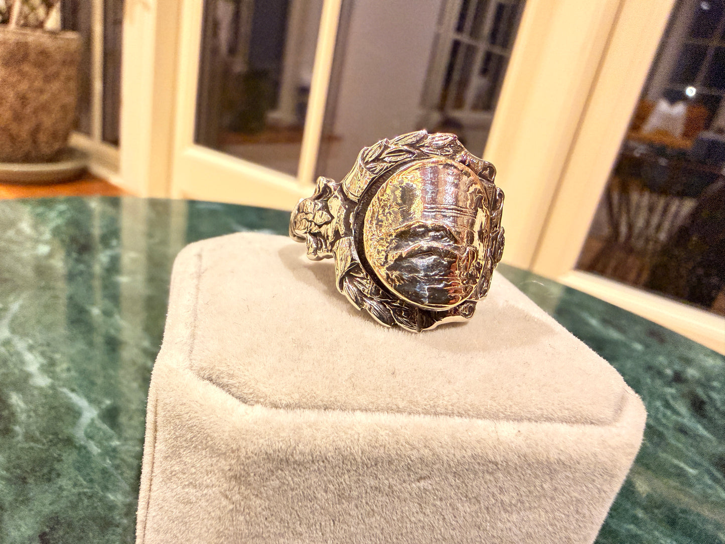 Vintage Swimming Sterling Silver Souvenir Ring