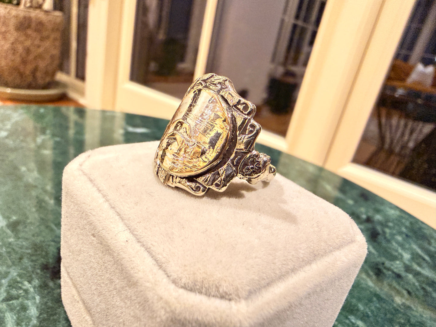 Vintage Swimming Sterling Silver Souvenir Ring