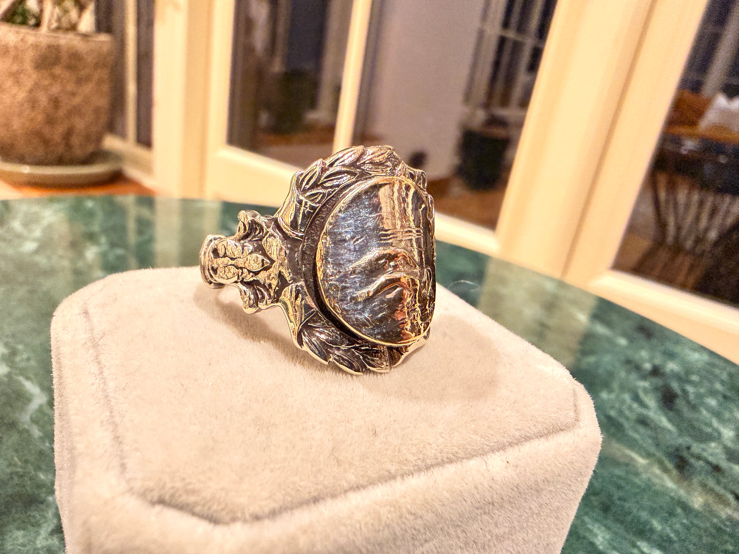Vintage Swimming Sterling Silver Souvenir Ring
