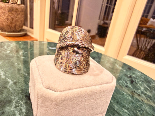 Vintage Anointing Spoon Ring Silver Plated