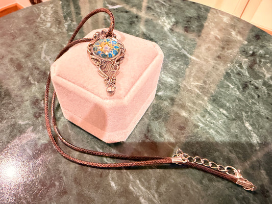 Spoon Pendant With Blue Emblem