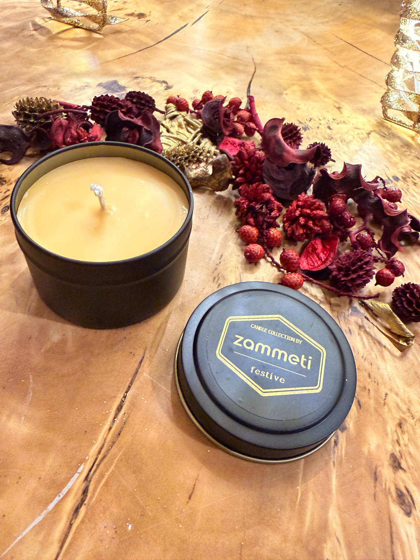 Zammeti Candle Collection - Christmas Tree Yellow 100g