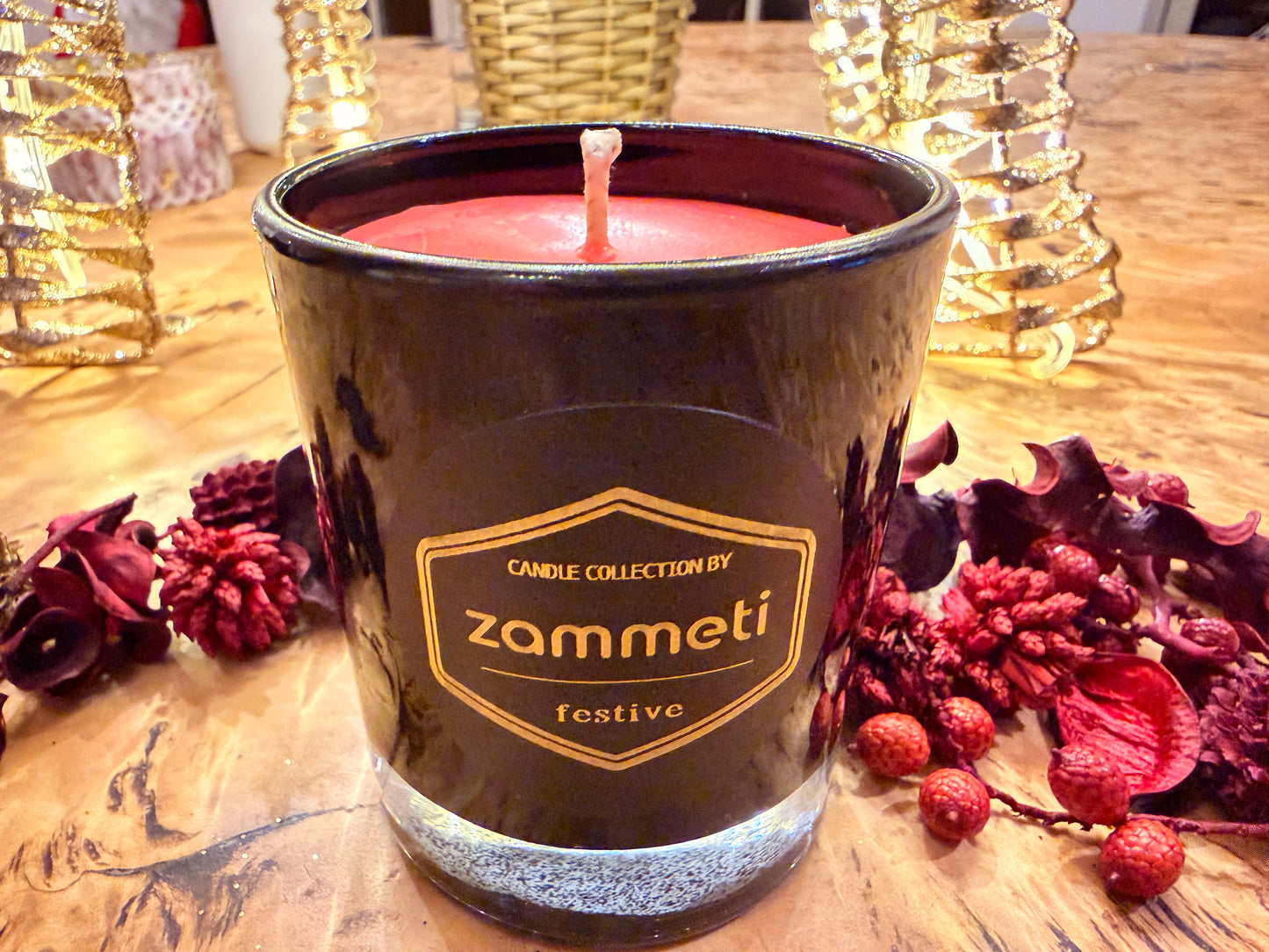 Zammeti Candle Collection - Christmas Tree Red