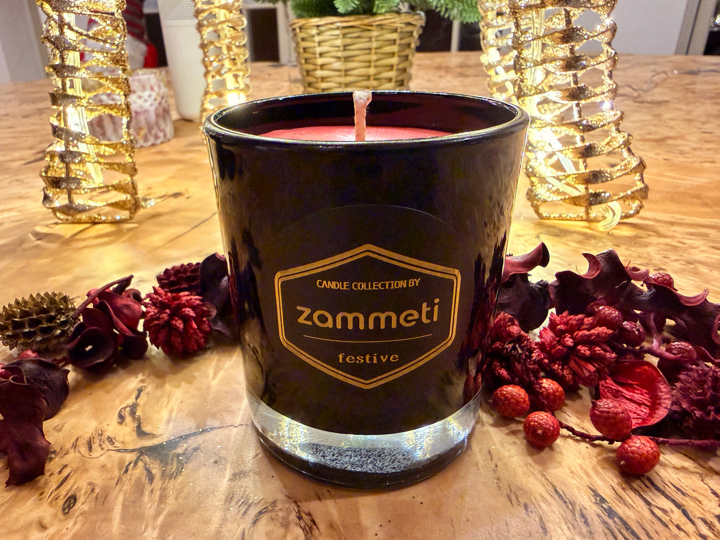 Zammeti Candle Collection - Christmas Tree Red