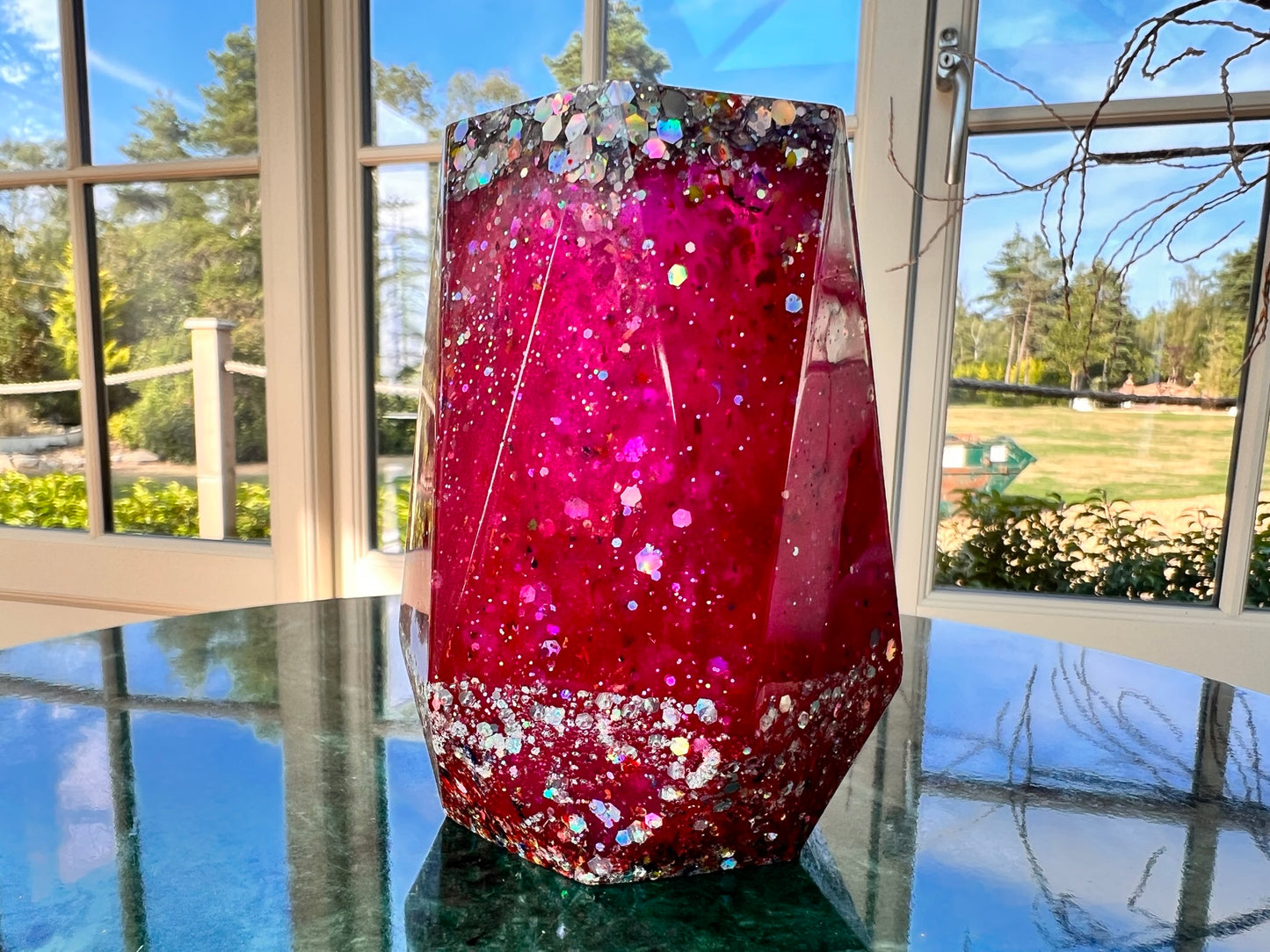 Pink Fairy Dust Swirl Pot