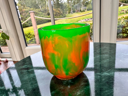 Orange & Green Halloween Pot