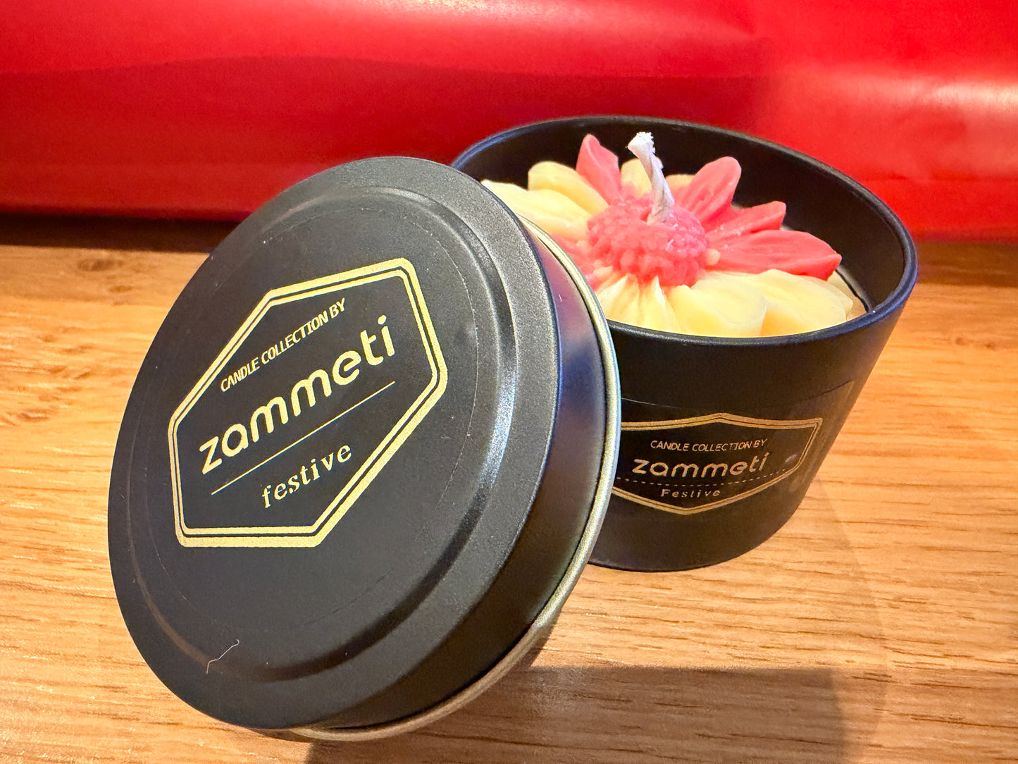 Zammeti Candle Collection - Christmas Tree Red 100g