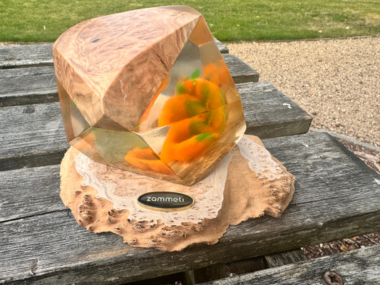 Lips Incapsulated In Resin Crystal